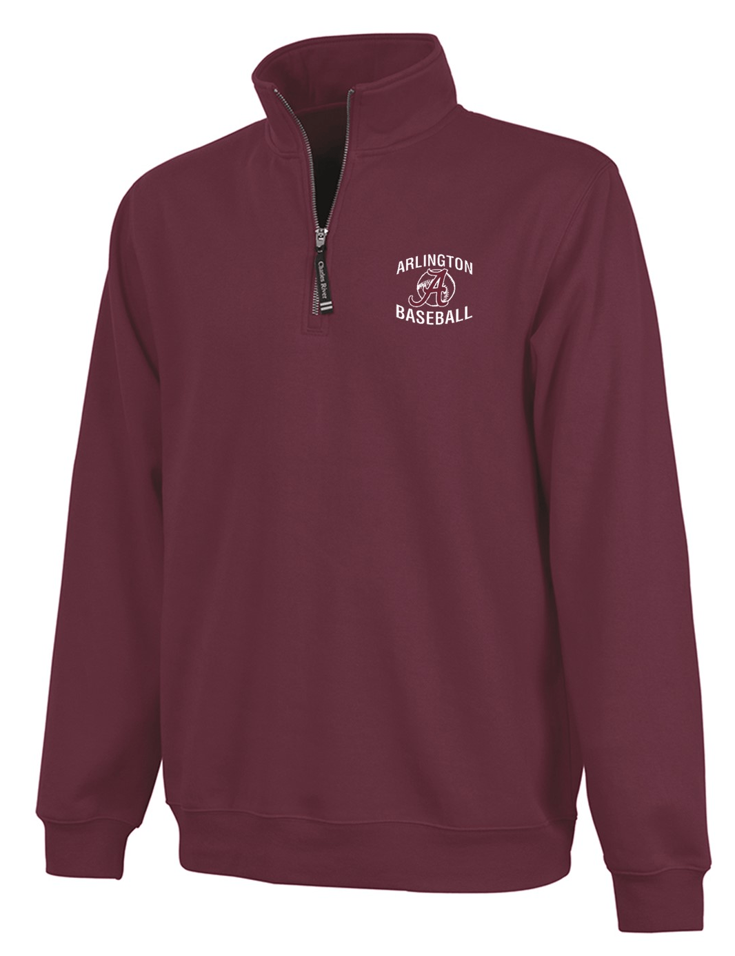 AYBSA-Arlington Baseball 1/4 Zip Sweatshirt- Maroon Or Black