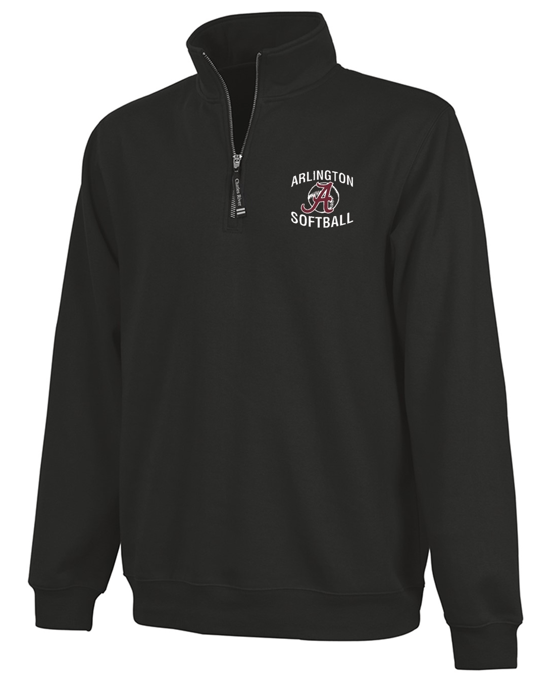 AYBSA-Arlington Softball 1/4 Zip Sweatshirt- Maroon Or Black