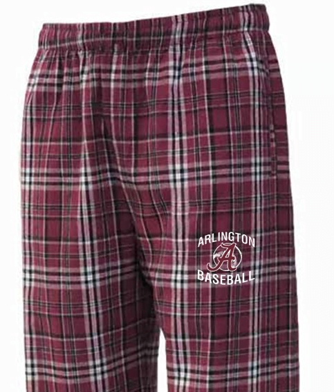 AYBSA Arlington Baseball Flannel Pajama Pants