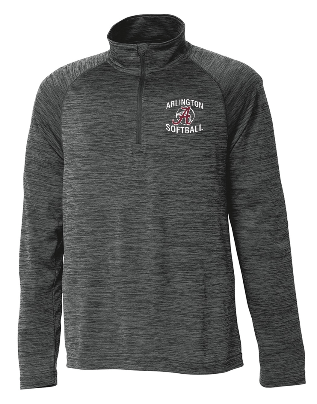 AYBSA- Arlington Softball Long Sleeve Performance 1/4 Zip- Maroon Or Black