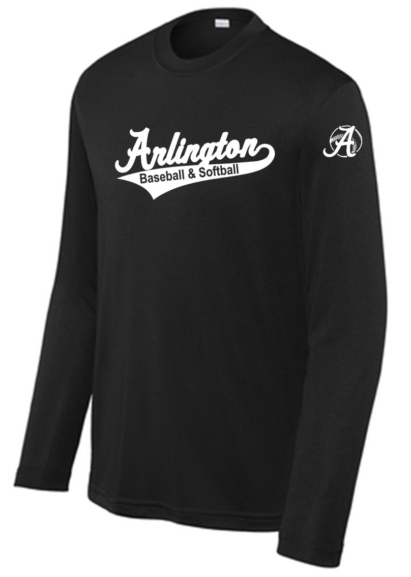 AYBSA Long Sleeve Performance Tee- Maroon Or Black