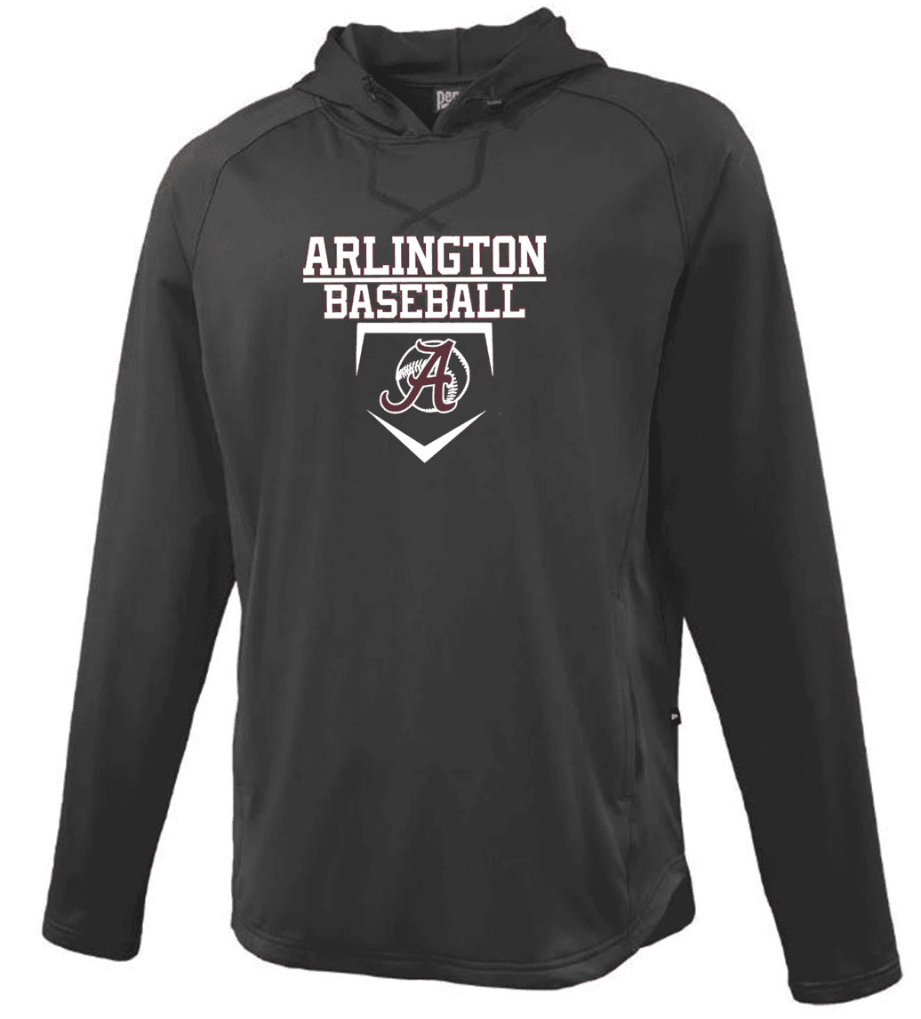 AYBSA Arlington Baseball Homeplate Hoodie W/Ripken Option- Grey Or Black