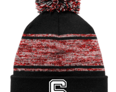 SYHA Pompom Hat Red S Logo