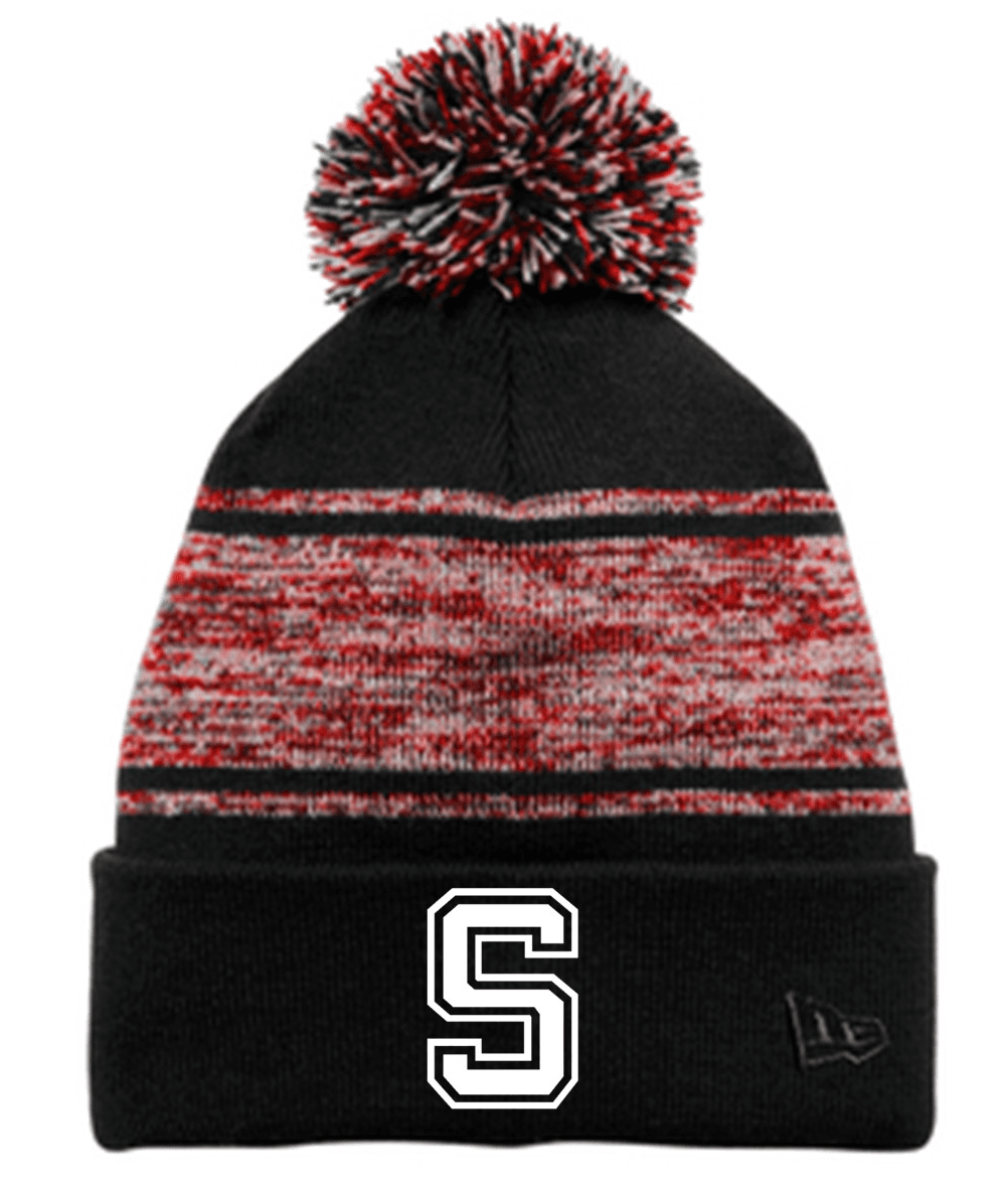 SYHA Pompom Hat Red S Logo