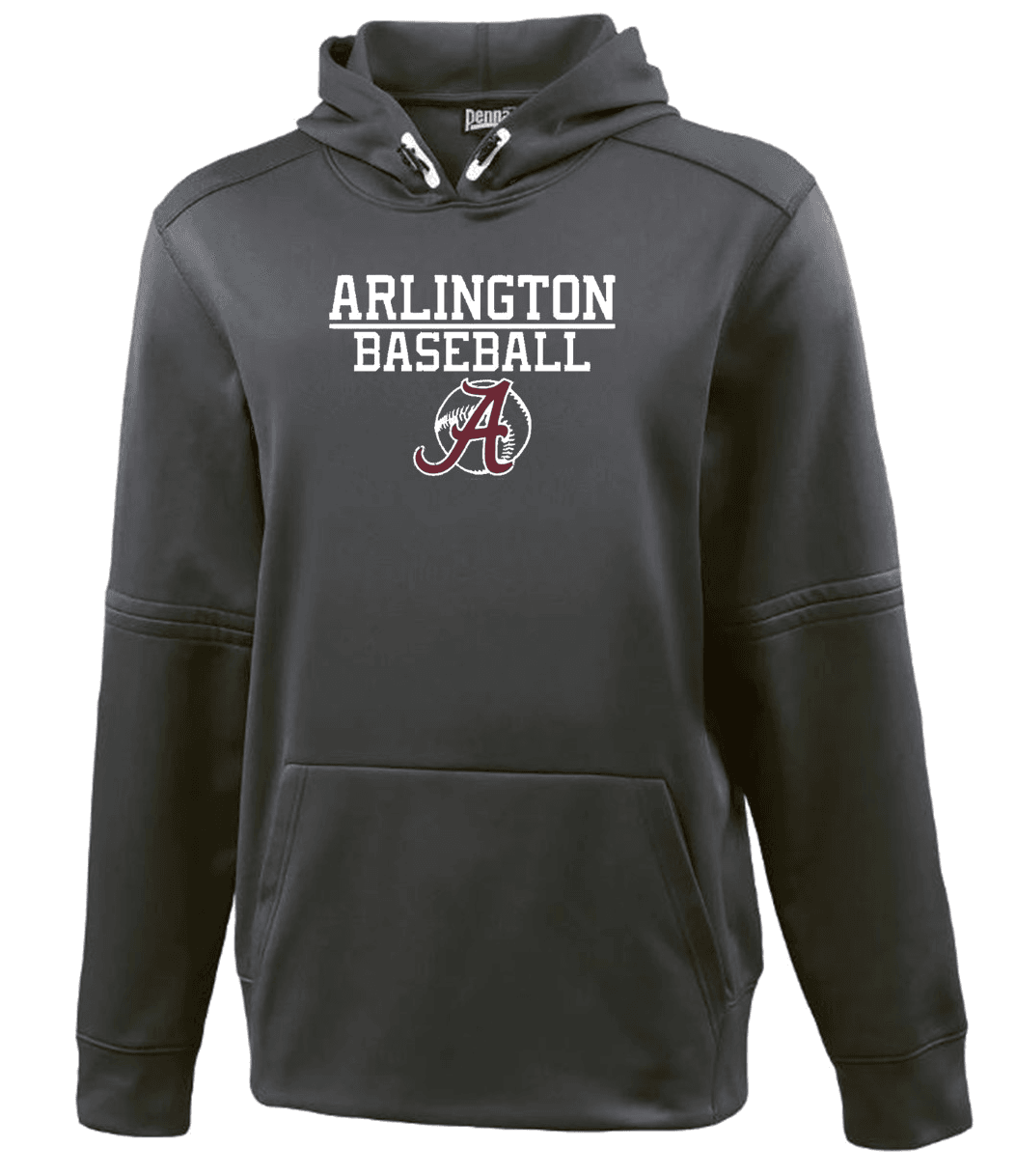 AYBSA Arlington Baseball Performance Hoodie W/Ripken Option-Grey Or Black - Image 3