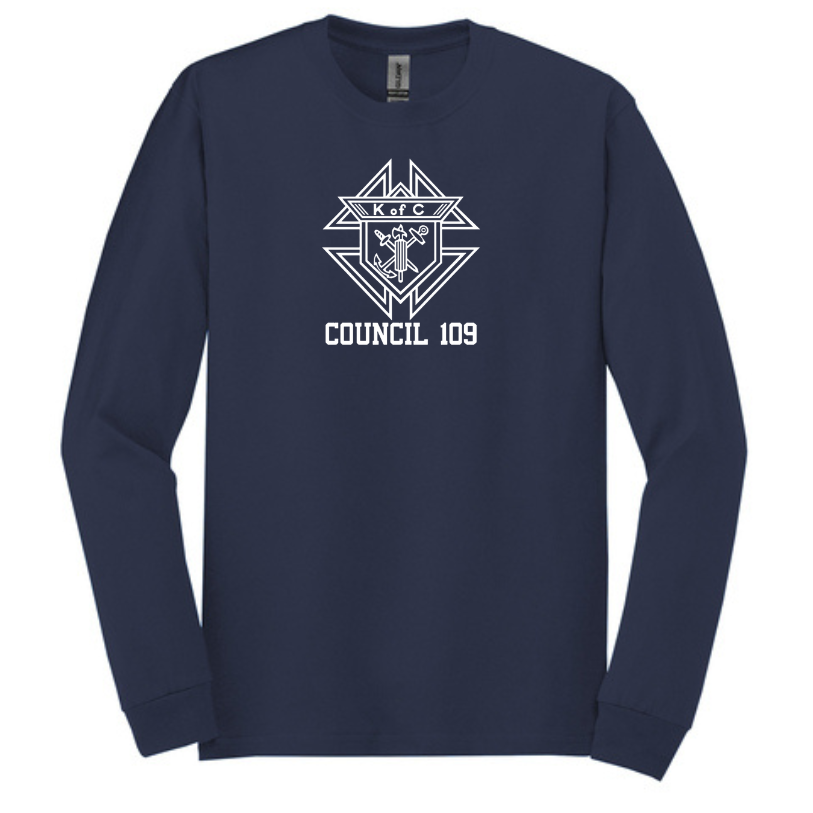 Arlington K Of C Long Sleeve T-Shirt- K of C Logo