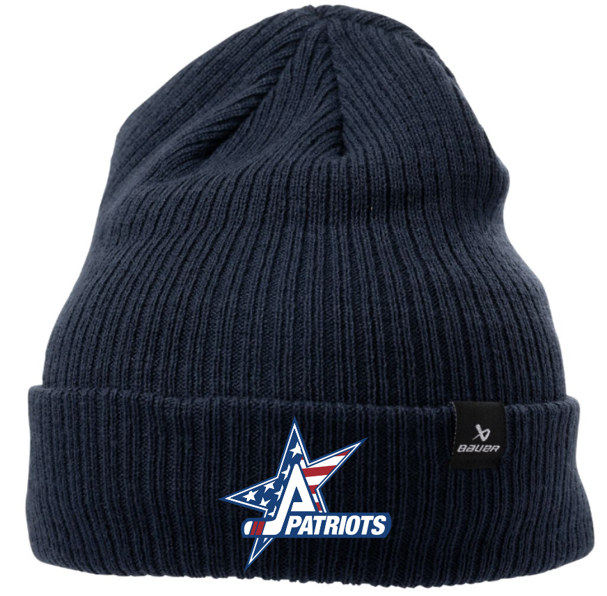 Patriots Hockey Bauer Cuffed Beanie-Navy & Red