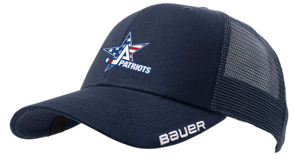 Patriots Hockey Bauer Trucker Hat Navy & Red