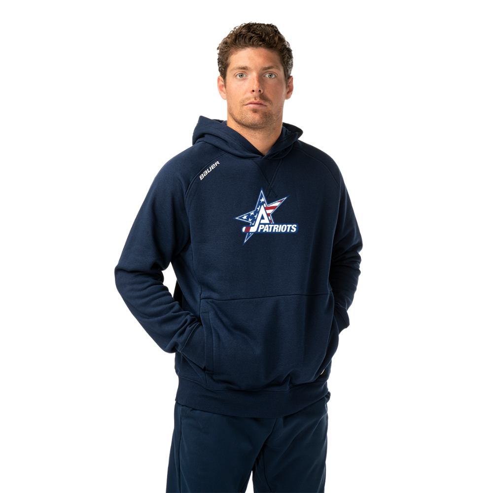 Patriots Hockey Bauer Ultimate Hoodie Navy & Red