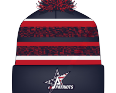 Patriots Hockey Fleece Lined Pompom Hat