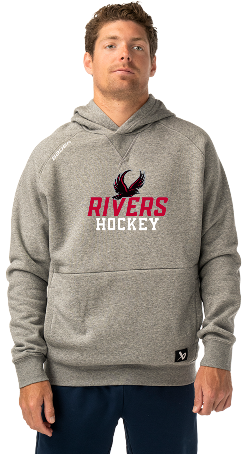 Rivers School Bauer Ultimate Hoodie Youth & Adult Black Or Gray - Image 2