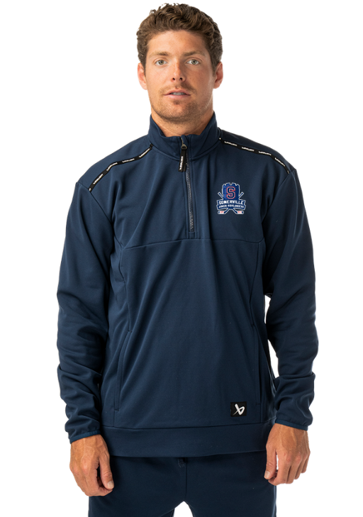 SYHA Bauer Team Fleece 1/2 Zip-Tower Logo Youth & Adult, Red or Navy