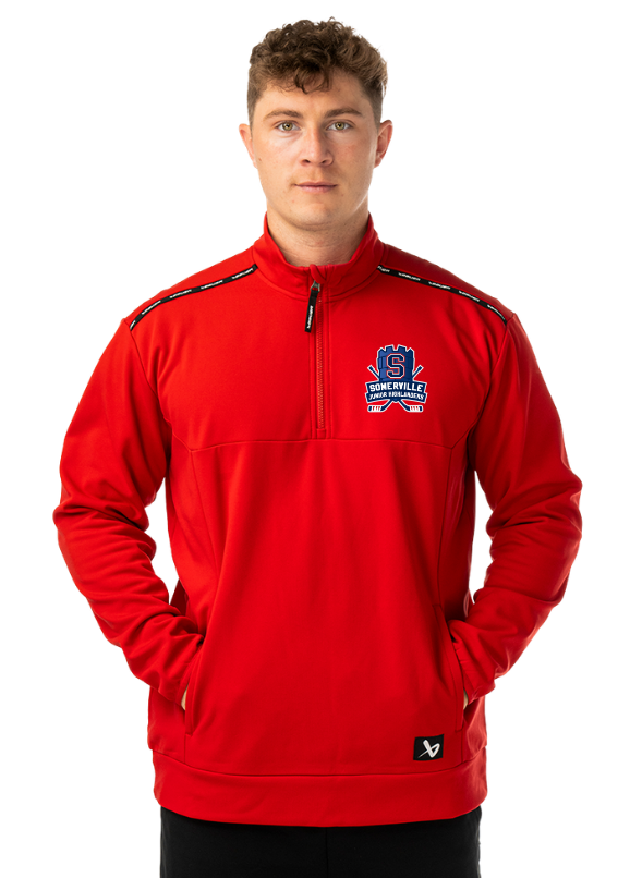 SYHA Bauer Team Fleece 1/2 Zip-Tower Logo Youth & Adult, Red or Navy - Image 2