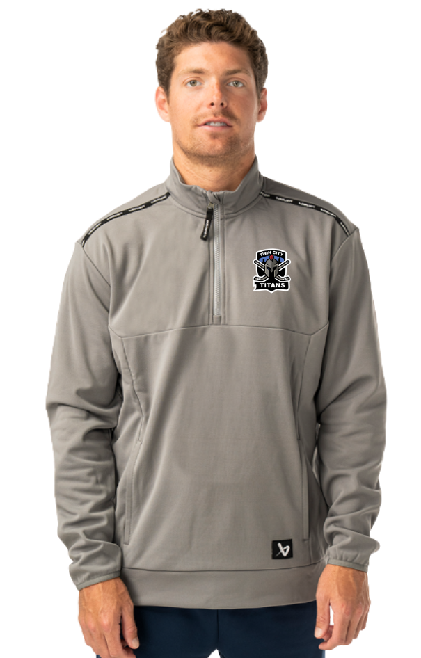 Twin City Titans Bauer Team Fleece 1/2 Zip- Black Or Gray - Image 2