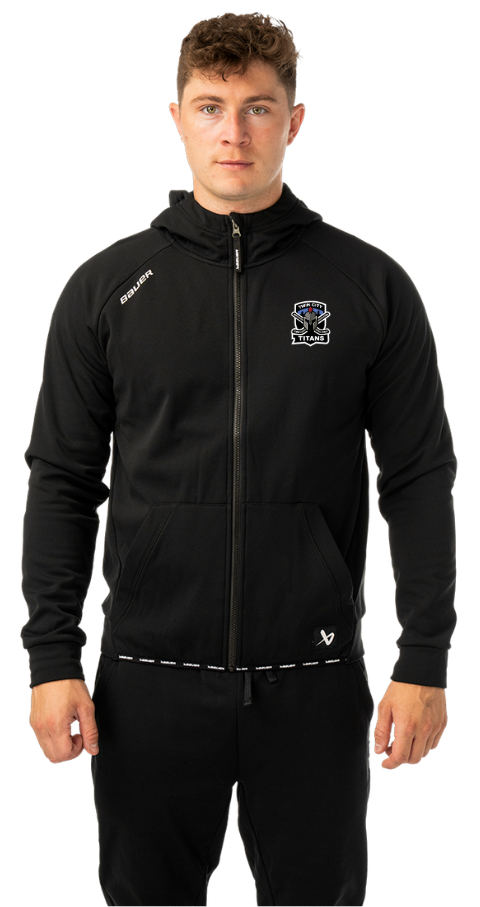 Twin City Titans Bauer Team Full Zip Hoodie Youth & Adult, Black & Gray