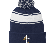 Arlington Catholic Hockey Striped Pompom Hat