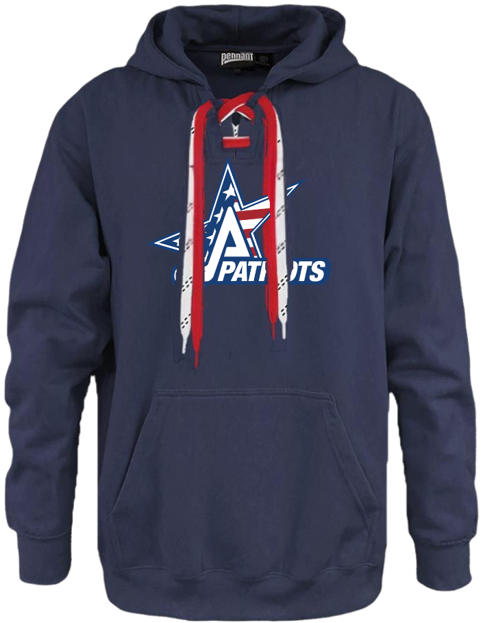 Patriots Hockey Skate Lace Hoodie